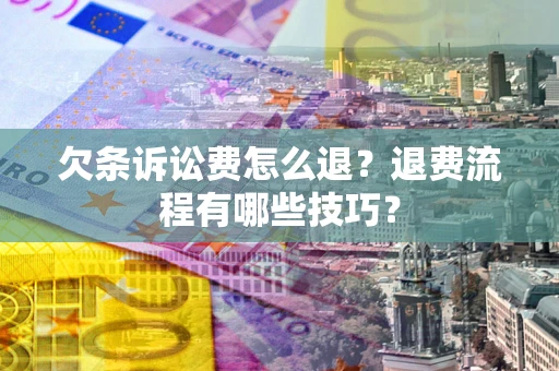 北京欠条诉讼费怎么退？退费流程有哪些技巧？