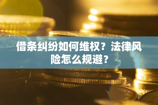 北京借条纠纷如何维权？法律风险怎么规避？