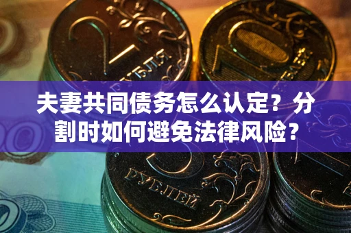 北京夫妻共同债务怎么认定？分割时如何避免法律风险？